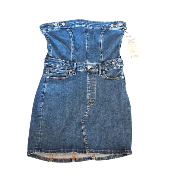 good american denim tube dress AE Denim Tube Mini Dress Women's Light Wash XXL